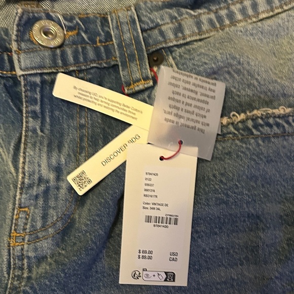 Kayle low rider BDG jeans Men's Relaxed Fit Denim Jeans 34/34 - Picture 3 of 5